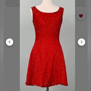 COPY - Vintage 90’s Laurence Kazar red beaded mini dress